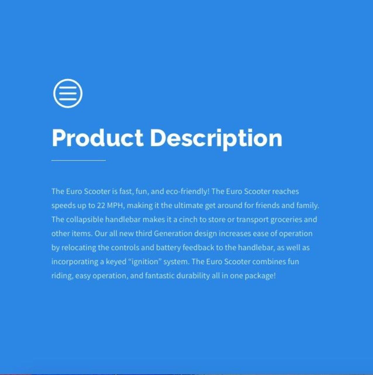 Euro Scooter - Gen 3 (Roma) Euro Scooter - Gen 3 (Roma) Euro Scooter - Gen 3 (Roma) - euroshineshopEuro Scooter - Gen 3 (Roma)